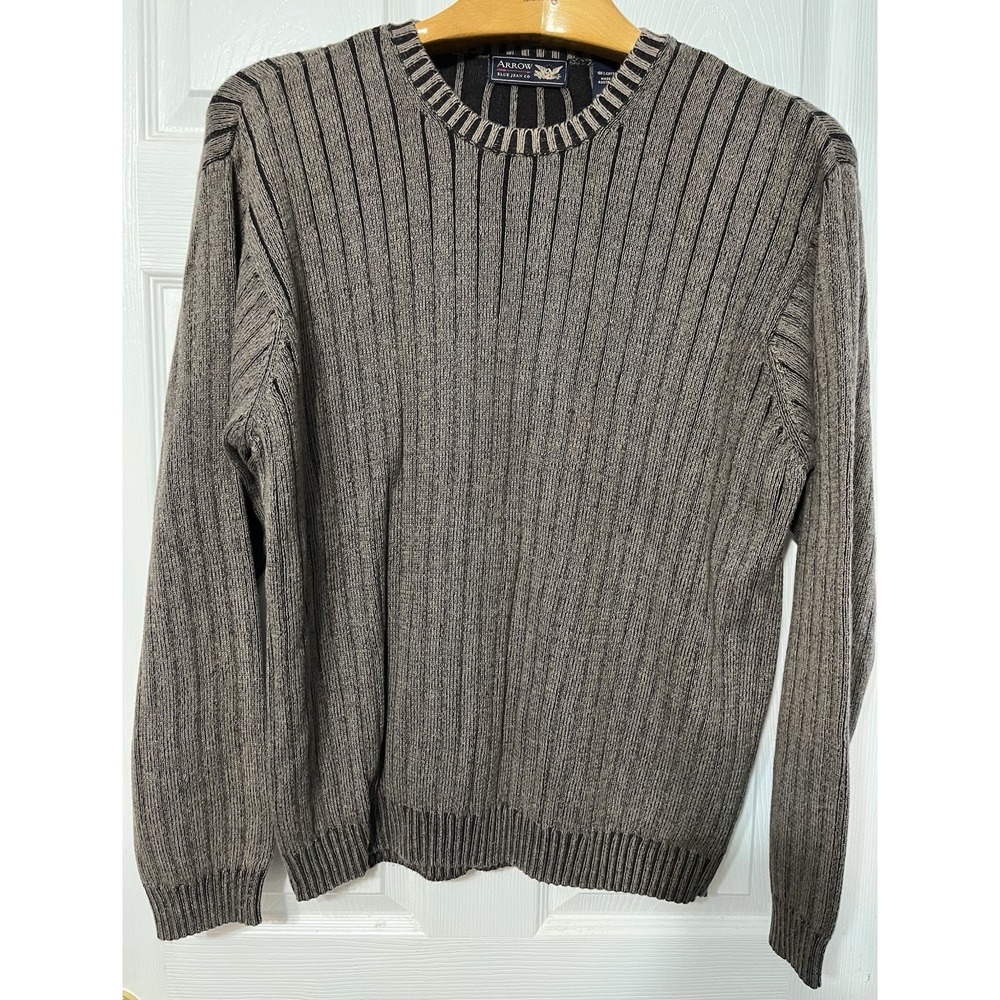 VTG Arrow Blue Jean Co‎ Sweater Men's L Cable Knit Pullover Australia Made Y2K